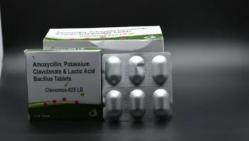 Clevomox-625 LB Tablets – Amoxycillin, Clavulanate & Lactic Acid Bacillus in ALU ALU 1x6x10 pack by E.L.V. Life Sciences