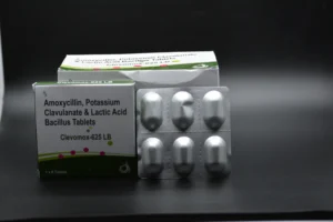Clevomox-625 LB Tablets – Amoxycillin, Clavulanate & Lactic Acid Bacillus in ALU ALU 1x6x10 pack by E.L.V. Life Sciences