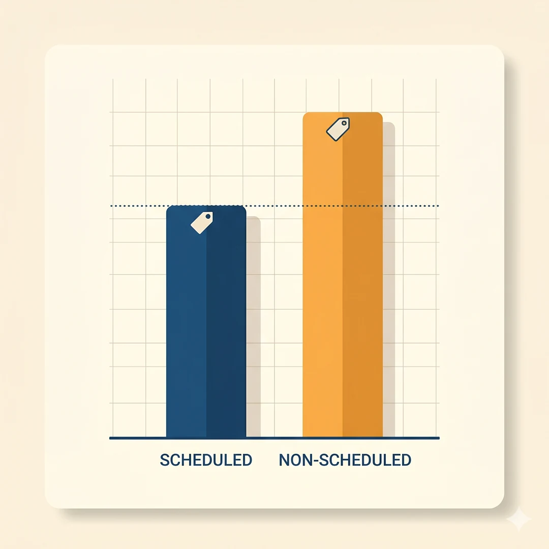 Bar chart showing DPCO ceiling on scheduled vs non-scheduled pharma molecule pricing