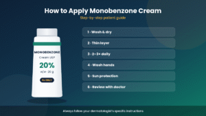 How to apply monobenzone cream - step by step patient guide